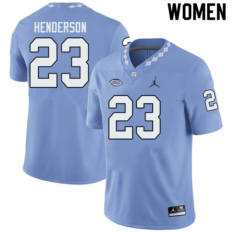 Jordan Brand Women #23 Josh Henderson North Carolina Tar Heels College Football Jerseys Sale-Blue